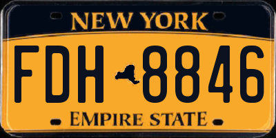 NY license plate FDH8846
