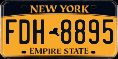 NY license plate FDH8895