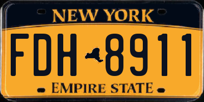 NY license plate FDH8911