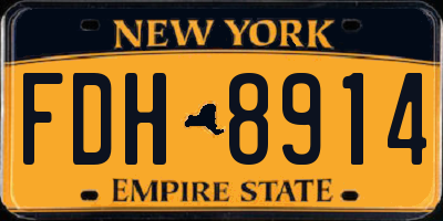 NY license plate FDH8914