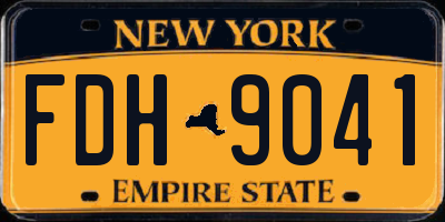 NY license plate FDH9041