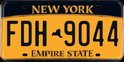 NY license plate FDH9044
