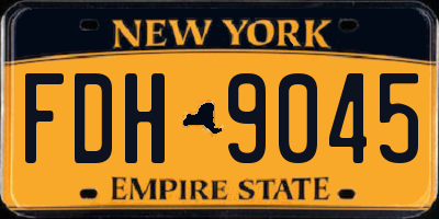 NY license plate FDH9045