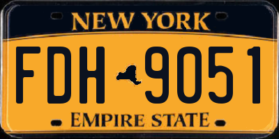 NY license plate FDH9051