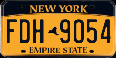 NY license plate FDH9054