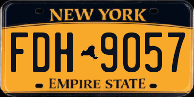 NY license plate FDH9057
