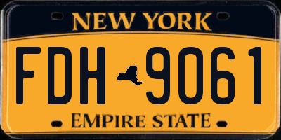 NY license plate FDH9061