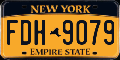 NY license plate FDH9079