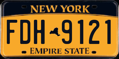 NY license plate FDH9121