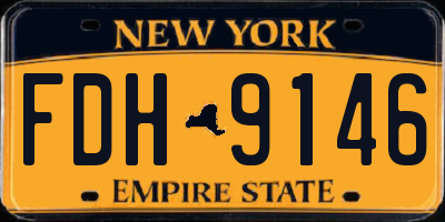 NY license plate FDH9146