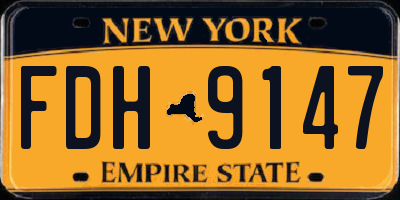 NY license plate FDH9147
