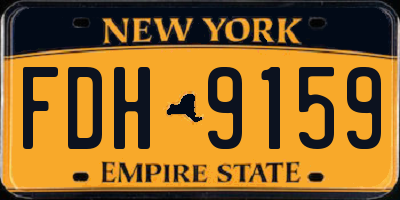 NY license plate FDH9159