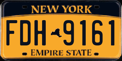 NY license plate FDH9161
