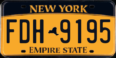 NY license plate FDH9195