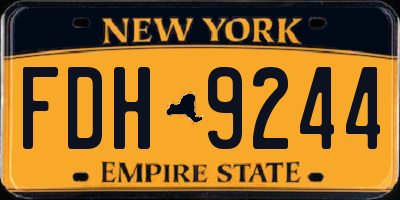 NY license plate FDH9244