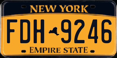 NY license plate FDH9246