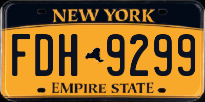 NY license plate FDH9299