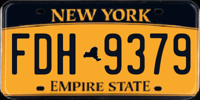NY license plate FDH9379