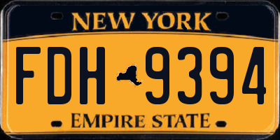 NY license plate FDH9394