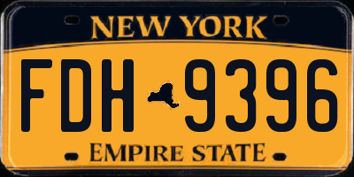 NY license plate FDH9396
