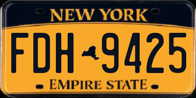 NY license plate FDH9425