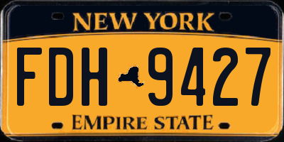 NY license plate FDH9427