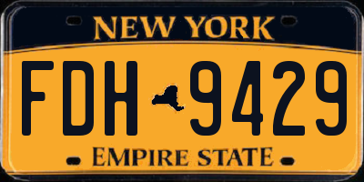 NY license plate FDH9429
