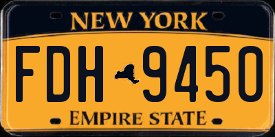 NY license plate FDH9450