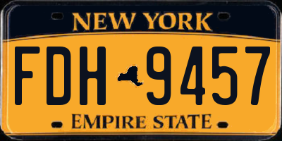 NY license plate FDH9457