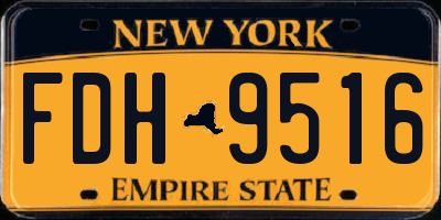 NY license plate FDH9516