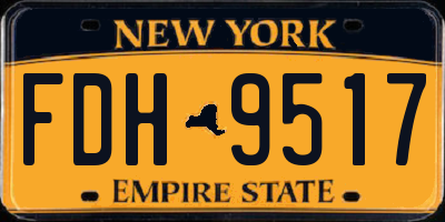 NY license plate FDH9517