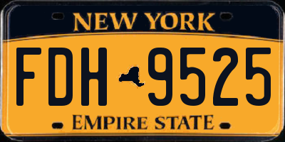NY license plate FDH9525