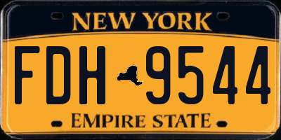 NY license plate FDH9544