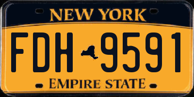 NY license plate FDH9591