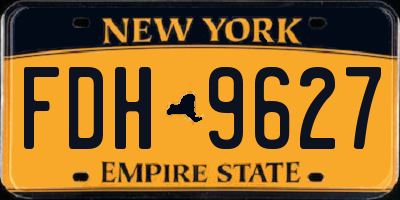 NY license plate FDH9627