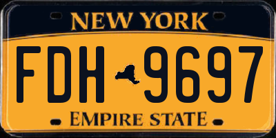 NY license plate FDH9697