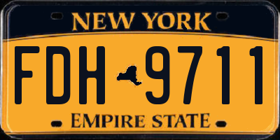 NY license plate FDH9711