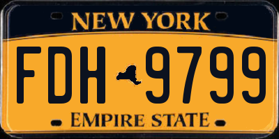 NY license plate FDH9799