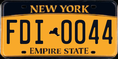 NY license plate FDI0044