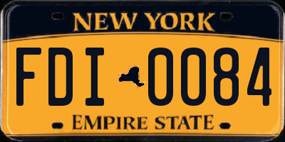 NY license plate FDI0084