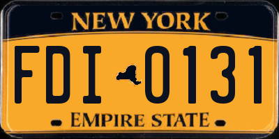 NY license plate FDI0131