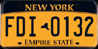 NY license plate FDI0132