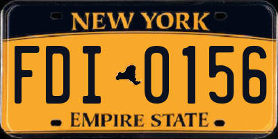 NY license plate FDI0156