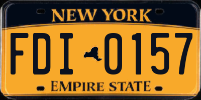 NY license plate FDI0157