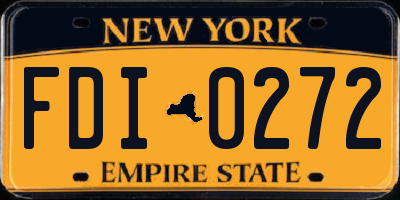 NY license plate FDI0272