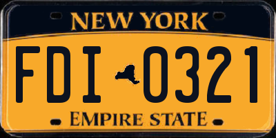 NY license plate FDI0321