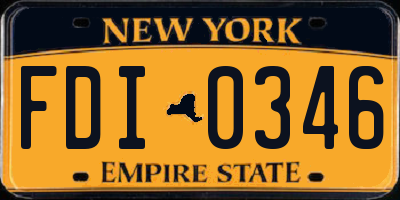 NY license plate FDI0346