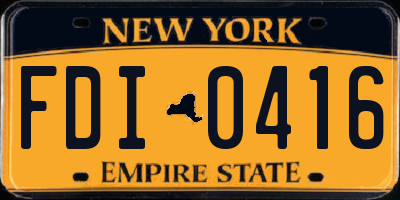 NY license plate FDI0416