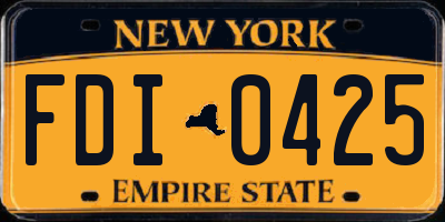 NY license plate FDI0425