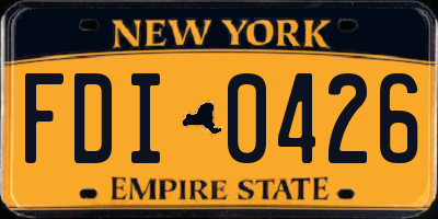 NY license plate FDI0426